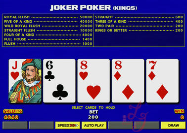 220V Video Slot Machines  ,  8 in 1 Joker Poker King Double Double Bonus Plus Jackpot Gambling Game Machine